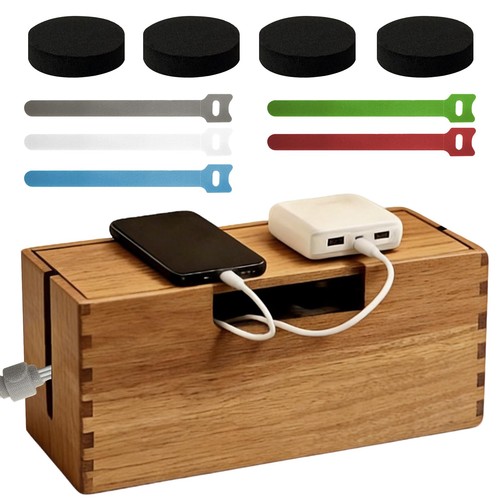 Cable management box acacia - management,