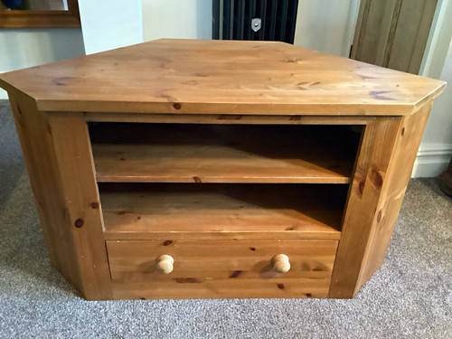 Wood corner stand unit - wood,