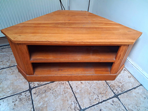 Pine corner stand unit - tv, 2