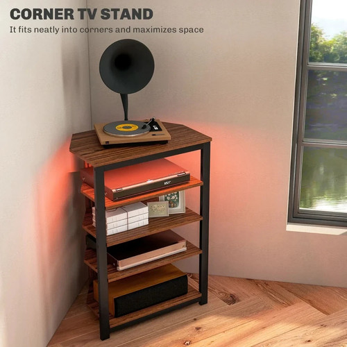 Corner stand tier - tv, shelves