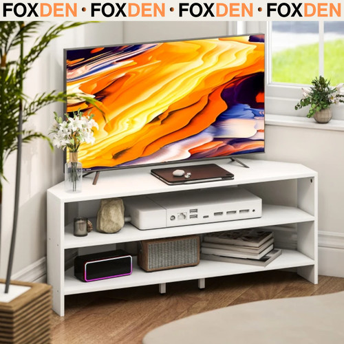 White corner unit cabinet - corner, tv